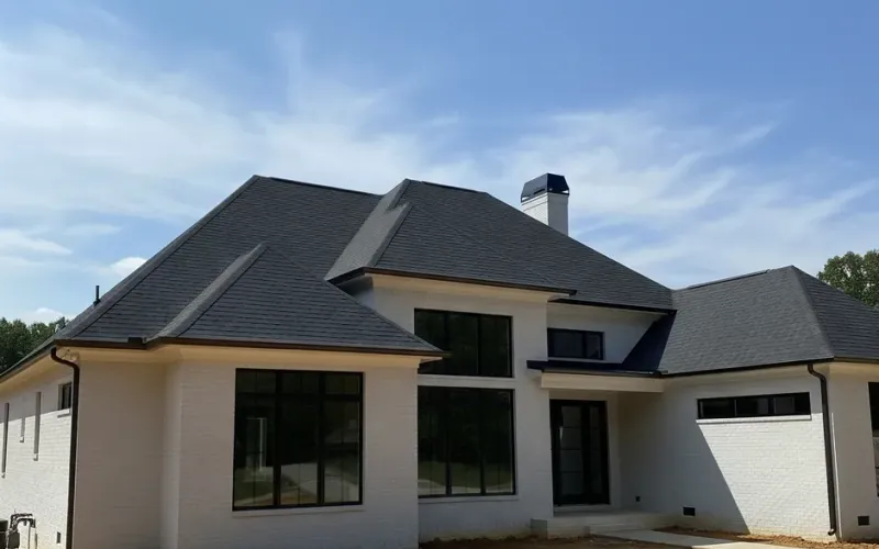 Best Woodstock Roofer team performing a free roof inspection on a residential home in Woodstock, GA